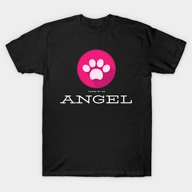 Pawed By An Angel - Dog T-Shirt by Meanwhile Prints